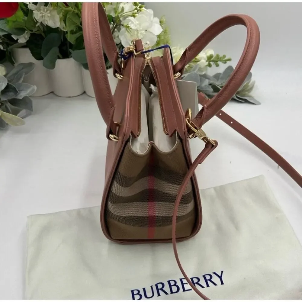 Women's Burberry, mini top handle satchel handbag, detachable shoulder strap - Picture 4 of 16